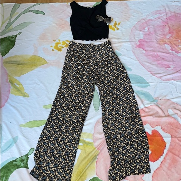 Topshop Floral Print Pants - Picture 3 of 7